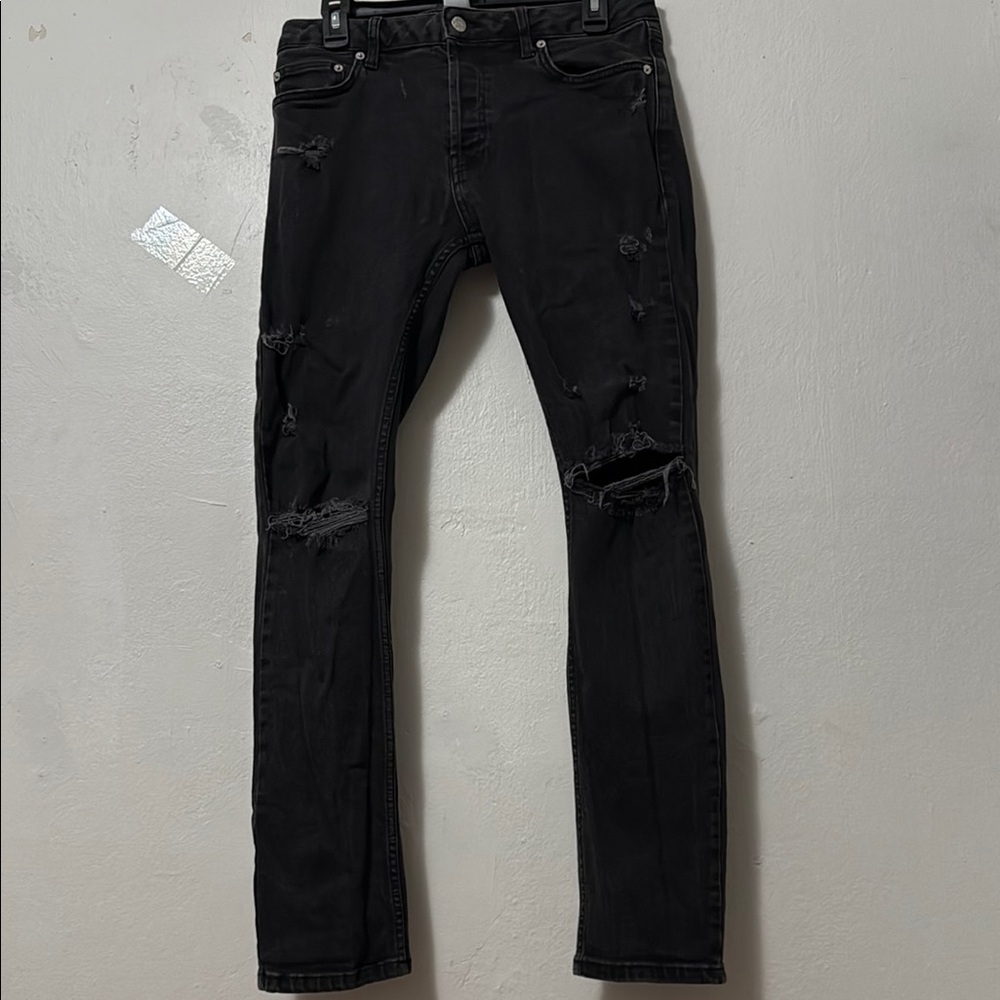 Topman Jeans Stretch Slim Black Men’s Size 32